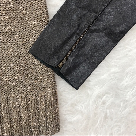 Anthropologie leather pullover S xs tracy Reese - Picture 4 of 5